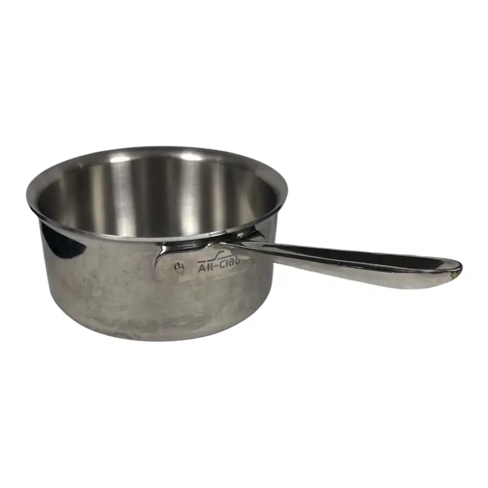 All-Clad D3 Stainless Steel 3-ply Bonded 3 Quart Qt Sauce Pan USA No Lid